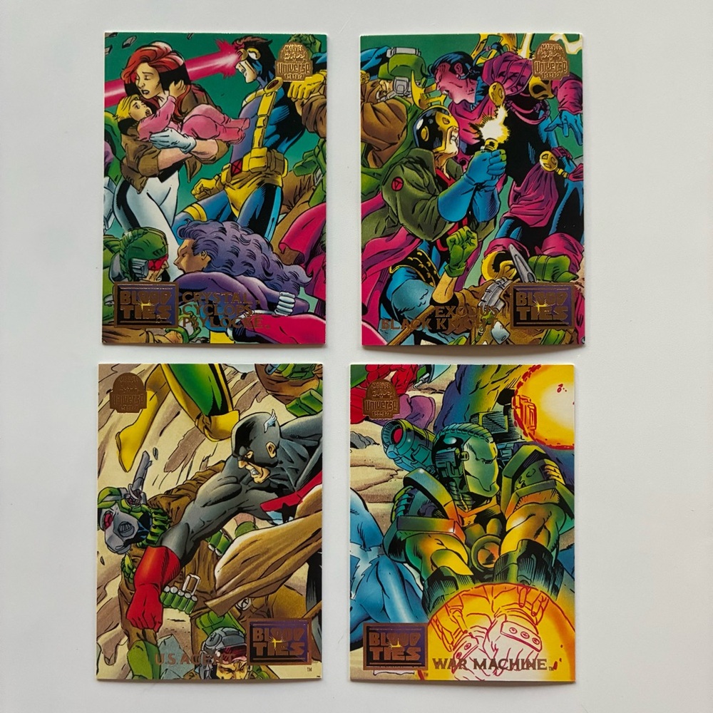 VTG 1993 Marvel Universe Series IV Bloodties Lot of 4 Cards‎